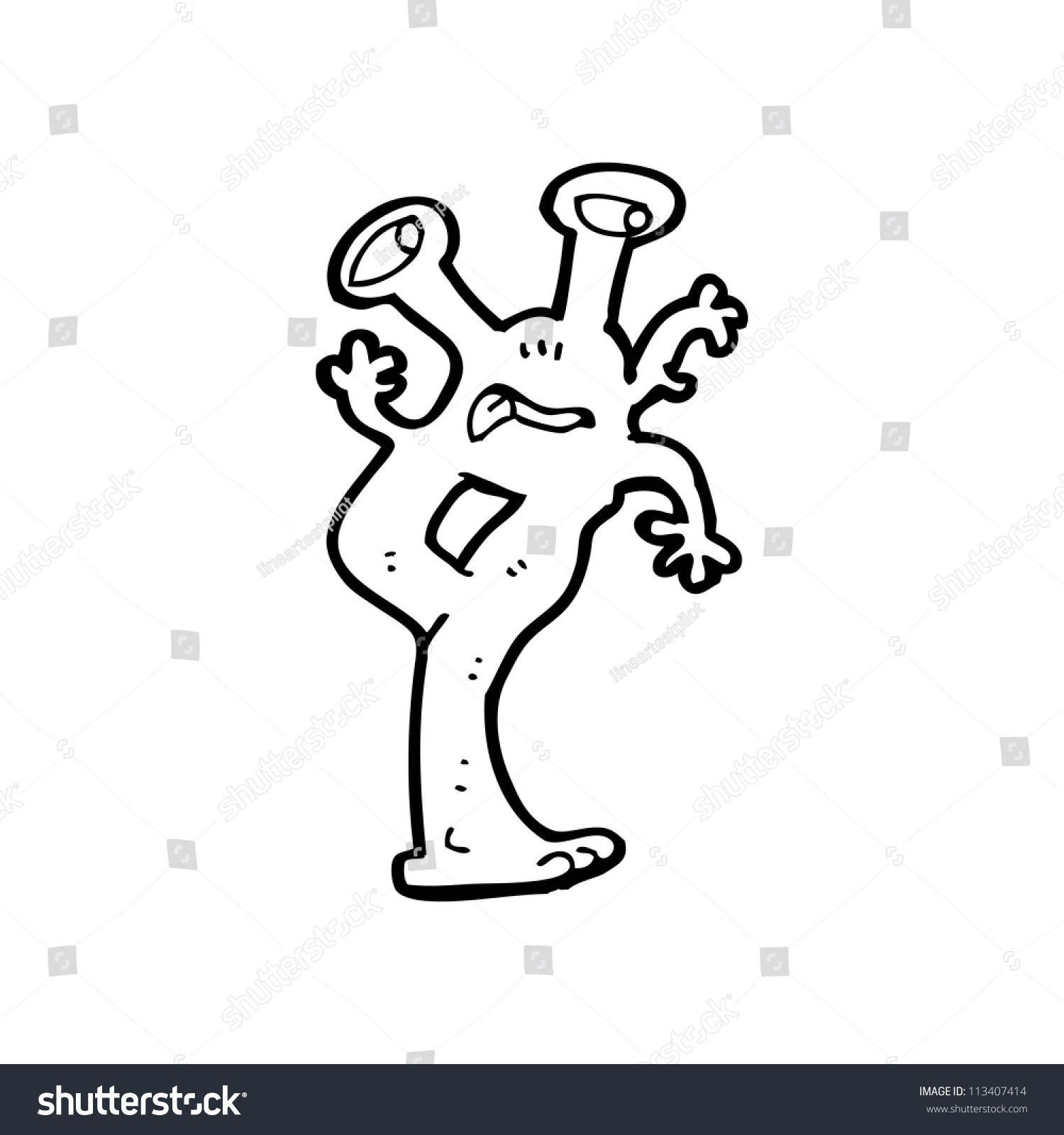 张嘴的怪物简笔画