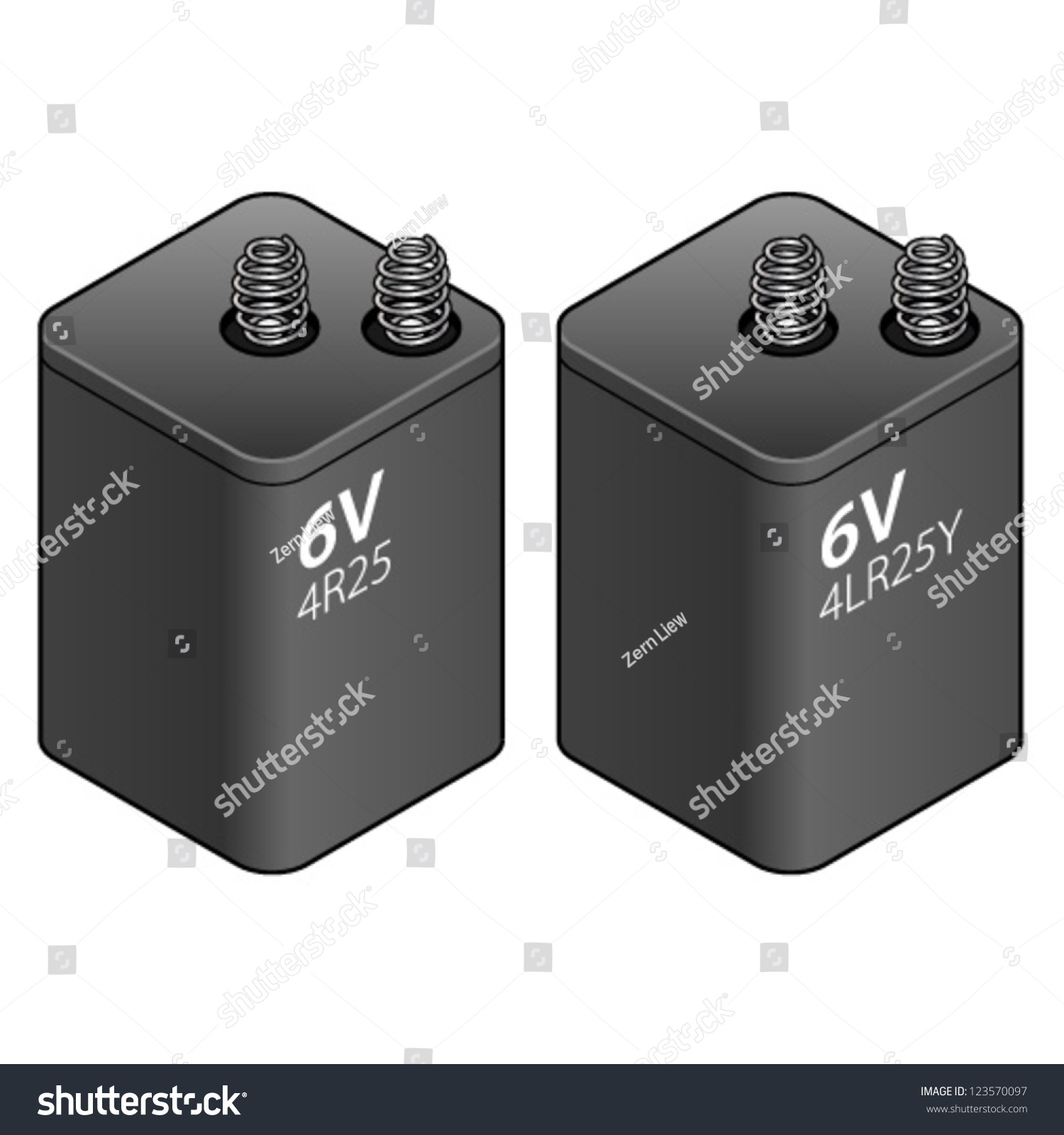 详细6 v干电池与他们共同的电池标签名称和IE