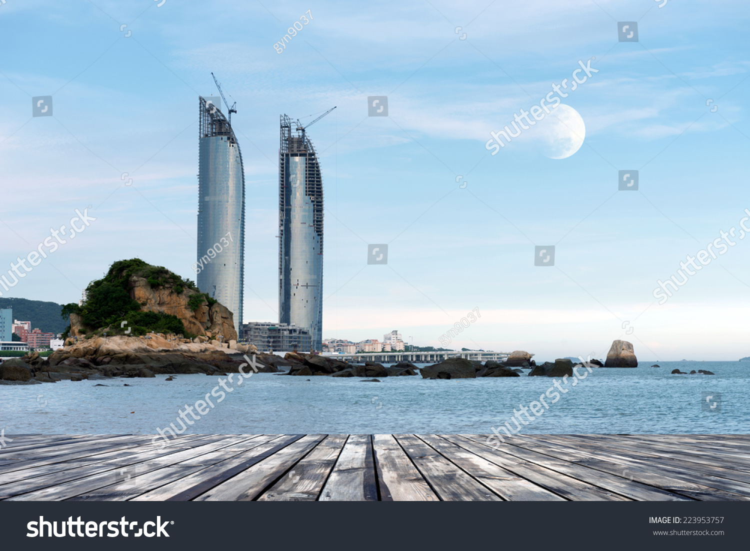鼓浪屿,厦门,福建,海滩的夜晚-建筑物/地标,自然