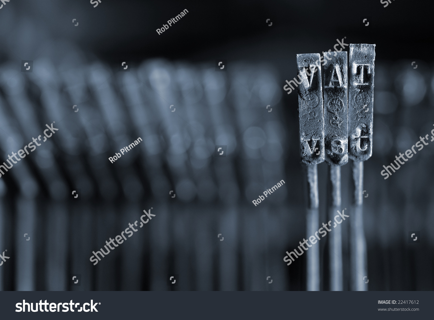 增值税的概念在老式打字机。-商业\/金融,复古风