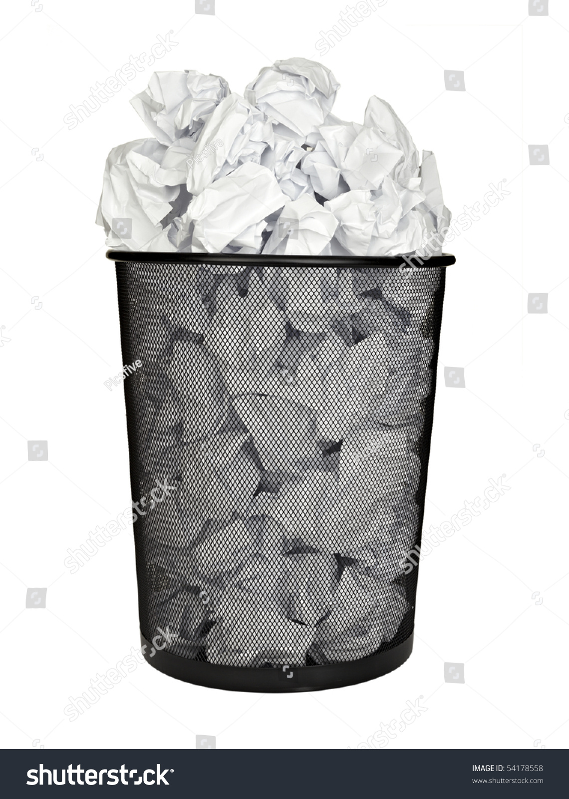 关闭本完整的废纸与剪切路径白色背景-商业\/金