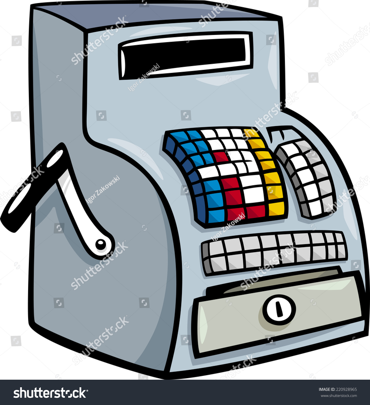 卡通矢量插图老直到或收银机剪辑的艺术-商业/金融,物体-海洛创意