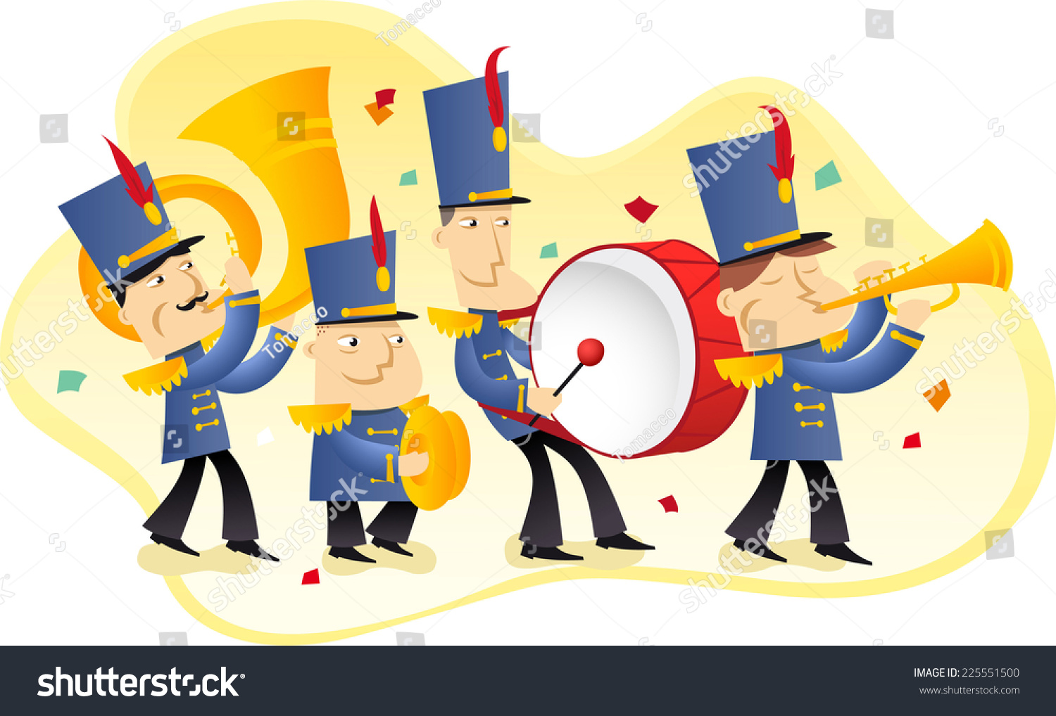 军乐队插图-假期,人物-海洛创意(hellorf)-shutterstock中国独家合作