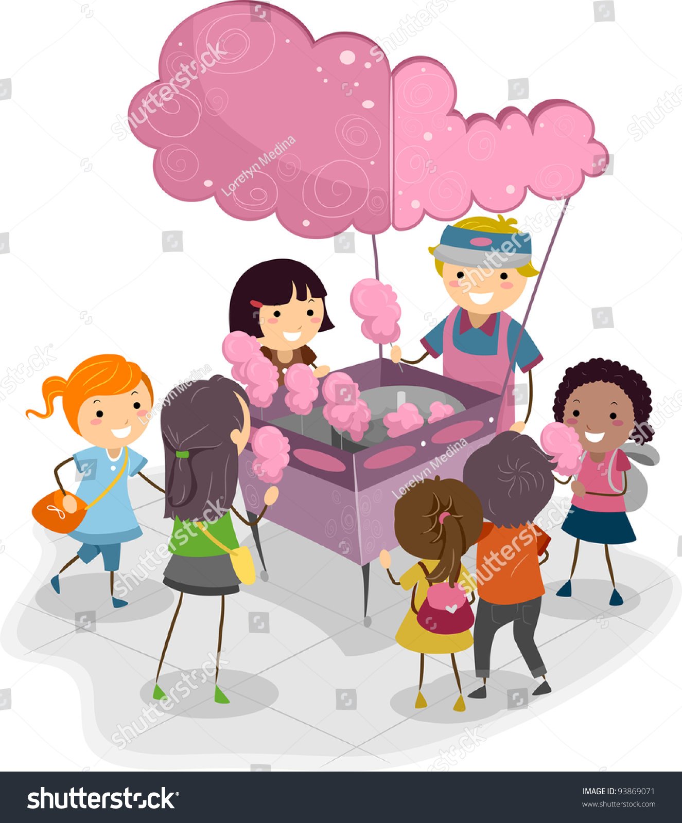 儿童购买棉花糖的说明-公园/户外,人物-海洛创意(hellorf)